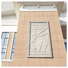 What is the difference between low relief and high architectural relief sculpture?