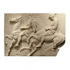 Durable waterproof Pair of Riders Parthenon foamed ceramic Art relief Sculpture