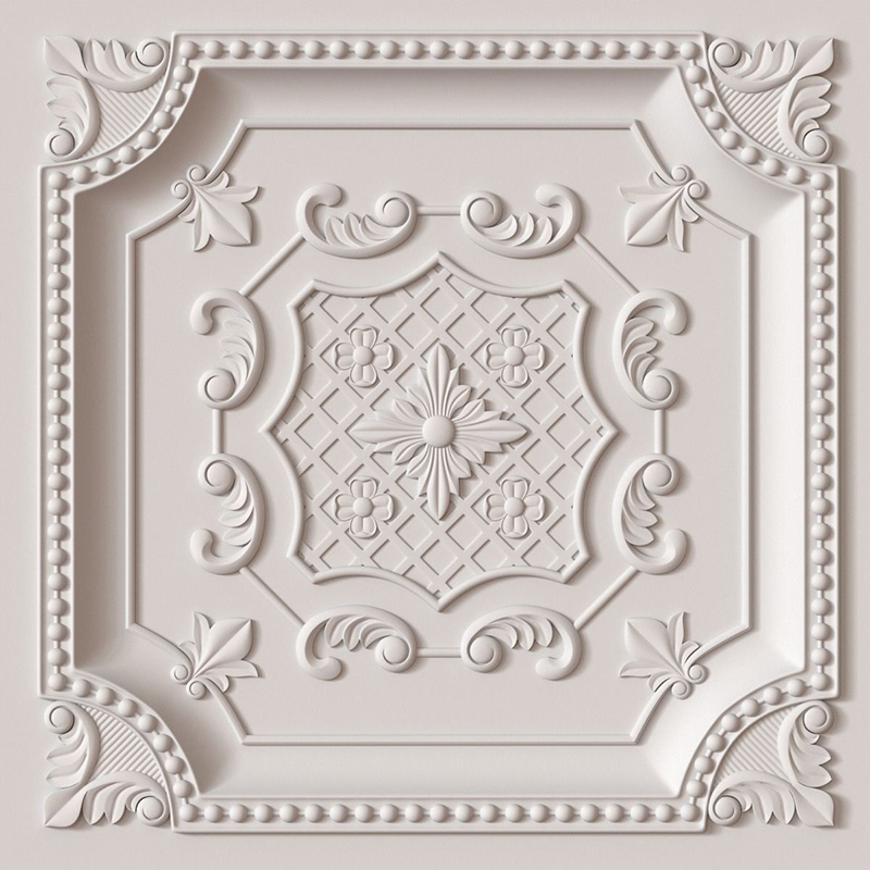 Retop architectural grade foamed ceramic contemporary ceiling medallion